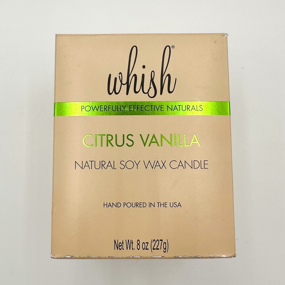 Whish Citrus Vanilla Natural Soy Wax Candle
